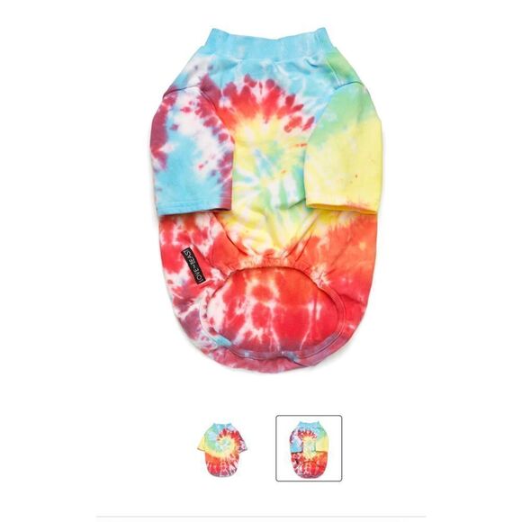 Medium NWT Love Thy Beast Tie Dye Rainbow Pet Dog Clothes pine piece - Picture 6 of 10